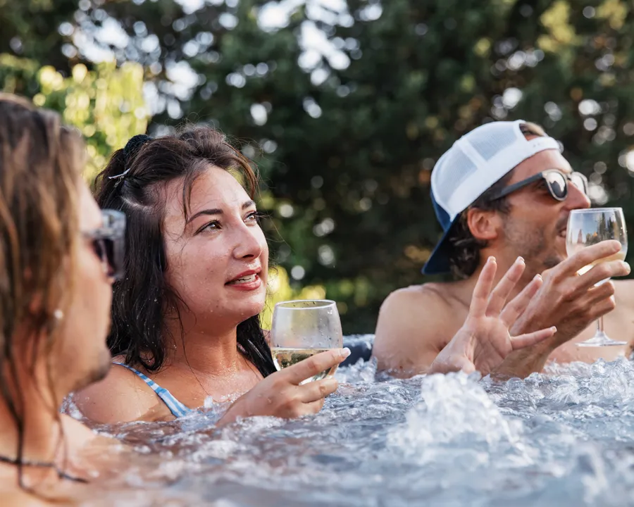 Chilling after surfing