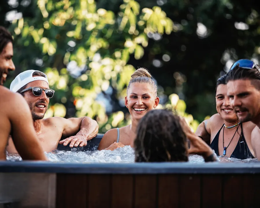 Jacuzzi in our Surf Camp